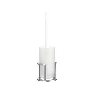 Smedbo FK101 Free Standing Toilet Brush and Holder in Polished Chrome from the Outline Collection